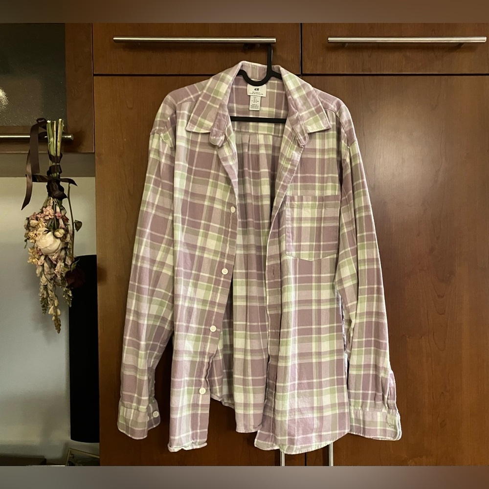 H&M Men’s Plaid Shirt - Size L